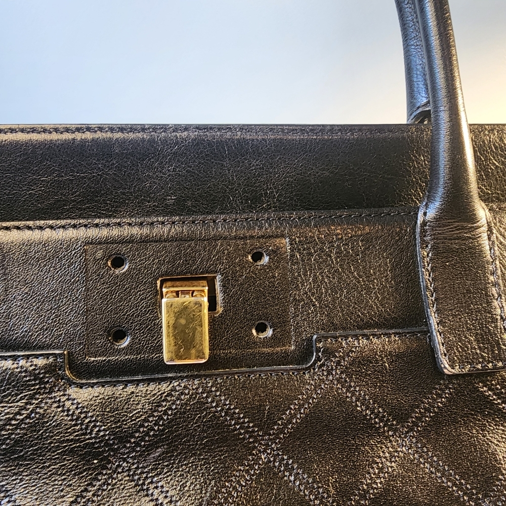 Marc Jacobs BUDDY Quilted Satchel Bag Black $1295+ Made in Italy - Picture 3 of 12